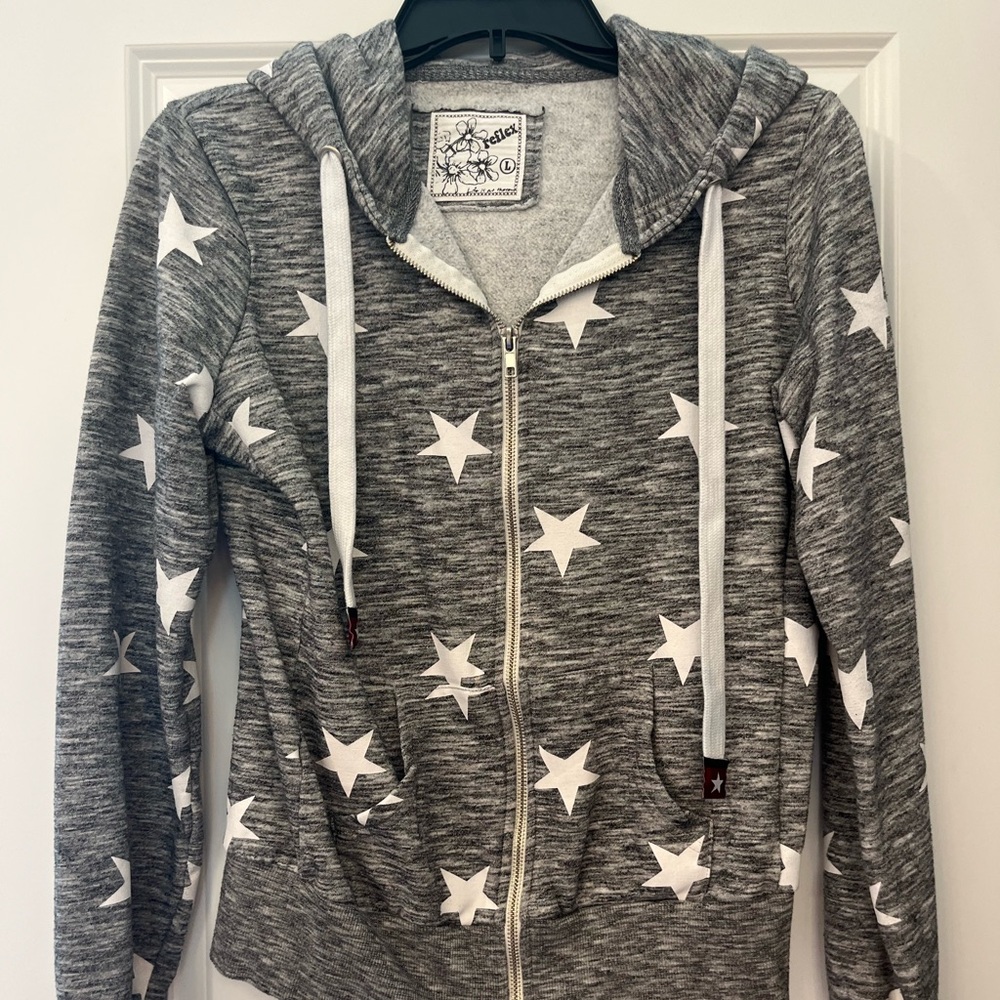 Grey star zip up